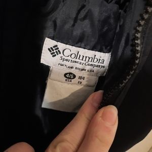 4/5 Columbia Toddler snow pants Black